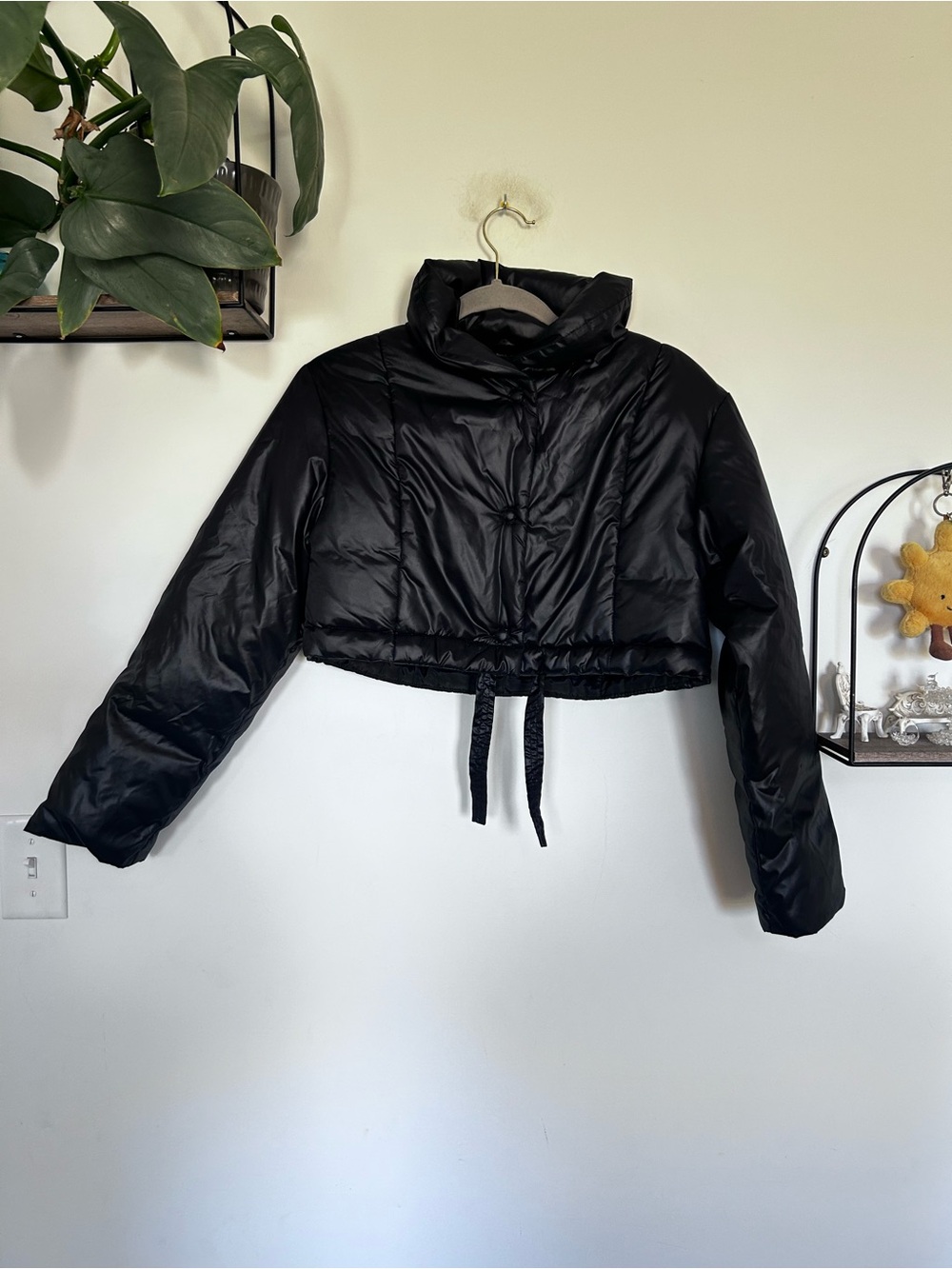 Gap Y2K 2006 Black Cropped Puffer Jacket Size XS